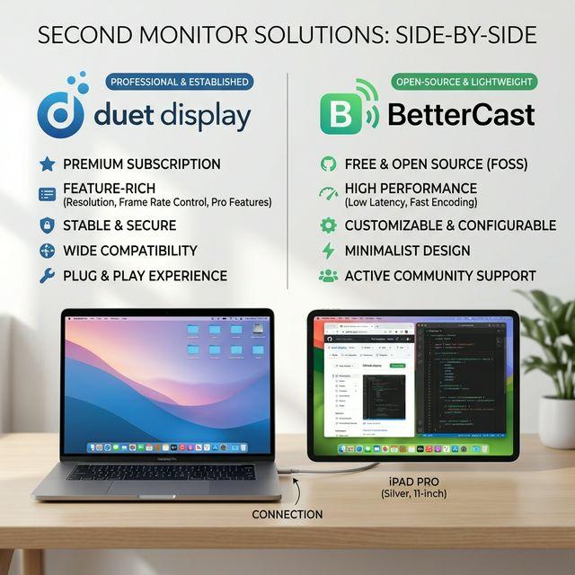 Duet Display vs BetterCast: Comparing Second Monitor Apps